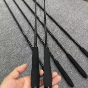 路亞竿 釣魚竿 溪釣竿 海釣竿 伸縮竿 偷跑竿 直柄竿 插節竿素材黑棍交叉碳帶19超硬超輕魚竿高碳釣竿碳素野釣綜合鯽魚鯉
