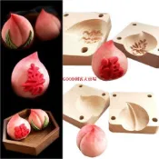 🔥臺灣出貨🔥壽桃模具 糕點模具 烘焙模具 桃子模具蟠桃模具木質僊桃模具3D立體壽桃模網紅壽桃模具糕點心模
