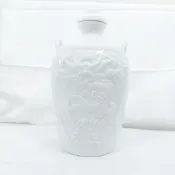 空陶瓷酒瓶 3公升 金門酒廠空酒甕 雙耳陶瓷龍紋甕 白罈[倒出使用沒有沾口，甕無清洗保留高粱味]可於醃漬做酒之類的用途