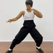 特價1/12兵人衣服背心6寸男素體SHF李小龍練功服手辦模型功夫布衣配件