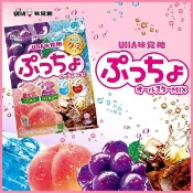【江戶物語】 UHA 味覺糖 噗啾 4味綜合軟糖 88g 水果軟糖 果實 可樂 汽水 普超 夾心軟糖 日本原裝進口