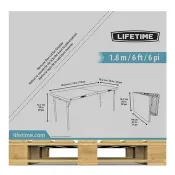 【Costco好市多】Lifetime 工業級 6呎折疊桌 80873 12入 Lifetime Commercial 6 ft Fold-In-Half Table 80873 12-Pack
