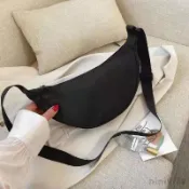 ❤️最新款式❤️帆布餃子包外出新款時尚尼龍純色簡約餃子包時尚小衆高顏值媽咪包斜挎 單肩包