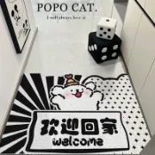 台灣出貨 絲圈入戶門地墊卡通玄關進門腳墊大門口耐磨門墊除塵蹭泥地毯定制