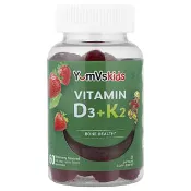【iHerb】YumVs, Kids, Vitamin D3 + K2 Gummies, Strawberry, 60 Gummies