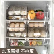 協貿國際日用品生活11館 冰箱抽屜式收納盒家用雞蛋盒廚房托架保鮮冷凍蔬菜水果餃子儲物盒