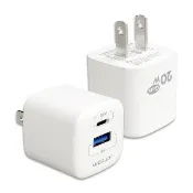 【WELLY】20W氮化鎵GaN 超迷你充電器 Type-C/USB-A雙孔輸出充電頭(1A1C/PPS+PD+QC)