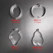 台灣出貨  不銹鋼餅乾模具 水果切模 鴨梨莓 檸檬 草莓 蘋果形蛋糕造型工具（米）