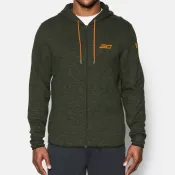 美國百分百【全新真品】Under Armour 運動時尚 UA 連帽 外套 跑步 夾克 透氣 排汗 深綠 M號 I684