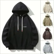 (店+)帽t長袖上衣女保暖防寒寬鬆棉質防風套頭連帽內搭打底衫大學t發熱衣情侶韓版百搭厚磅休閒春秋天彈性外穿男女款重磅長袖恤衛衣