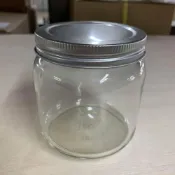 (店+)嚴選SHOP 台灣製造 附蓋 500cc銀蓋寬口圓罐 收納罐 果醬瓶 醬菜瓶 玻璃瓶 玻璃罐 儲物罐 罐子 T047
