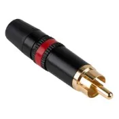 音響世界二館:Neutrik副廠REAN NYS737黑色金屬外殼鍍金RCA Phone Plug接頭-6色尾套2顆一組