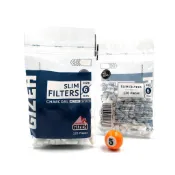 正品附發票 德國GIZEH手捲菸 濾嘴 6MM帶活性碳 (一包120粒)*CHARCOAL ACTIVE*✦球球玉米斗✦