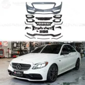 KP擎利國際 BENZ W205 改大包 C63 小改式樣 素材 全車套件對色烤漆 C200 C300 C43 包圍