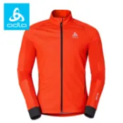 【ODLO 瑞士 男款 WINDSTOPPER 防風軟殼 立領夾克 灰藍/小丑紅】612252/軟殼外套/防風/悠遊山水
