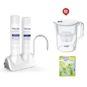 (店+)【Truliva】廚上型超濾濾水器CU3040(內含2支濾心) 送濾水壺+馬桶球*2