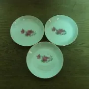 WH8243【四十八號老倉庫】全新 早期 台灣 正德彩瓷 杜鵑花 碟子 醬油碟 淺碟 豆油滴阿 9.1cm 2碟價