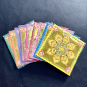【御研】台灣現貨 幸福花燙金紙 雙面19x19cm（40張）九色琉璃蓮花紙 九品蓮花金 往生 神明