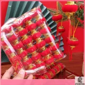 🎀木子雜貨鋪🎀 [精選]迷你植絨紅燈籠/中國新年掛燈籠/春節婚禮派對裝飾品/DIY盆景裝飾用品/紅小燈籠