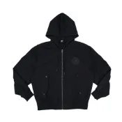 KANGOL JACKET 黑色 英國 袋鼠 中性 拼接 防風 飛行 連帽 外套 男女款【6555142120】