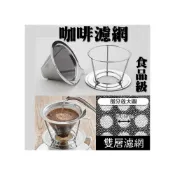 (店+)天使網購✌手沖咖啡濾網1-4人份 800目 免濾紙 咖啡器具 不鏽鋼濾網 咖啡紙 濾掛紙 過濾紙 雙層濾網 hcy