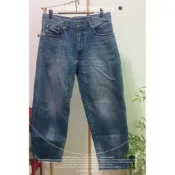 Rp2 古著館-[#無印良品]刷白牛仔褲|寬褲