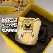 推薦~海綿寶寶派大星陶瓷馬克杯禮盒裝情侶對杯禮物卡通水杯