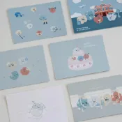 (店+)【Square Studio 方坊】方坊 印刷明信片 卡片 萬用卡 生日卡片 邀請卡 生日快樂 小花系列 晚安喜寶 通勤中 旅行 奧運 龍年限定 擁抱情緒