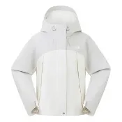 【The North Face】北面女款白色DRYVENT防水連帽衝鋒衣｜8J6XTBH