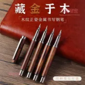 💯可開統編發票👍爛筆頭6036美工鋼筆復古仿木紋金屬桿暗彎尖頭硬筆書法練字小學生