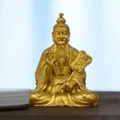 〈正版模玩〉簡修行三清祖師擺件太上老君神像供奉道德天尊銅像致的小號隨身