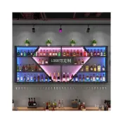 (店+)酒架 葡萄酒架 紅酒收納 吧臺展示櫃一體酒櫃墻上壁掛式酒吧酒架壁掛式酒櫃掛壁鐵藝擺件