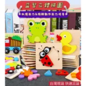 台灣現貨 益智立體拼圖 幼兒拼圖 認知拼圖 手抓板 兒童立體拼圖 木製拼圖 幼兒拼圖 寶拼板教具 早教拼圖 兒童拼圖