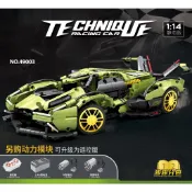 【現貨】V12藍寶堅尼科技機械跑車積木兼容樂高 兒童益智拼裝玩具赛車49003(靜態版)