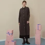 【gozo】顯瘦細條紋襯衫洋裝(兩色)