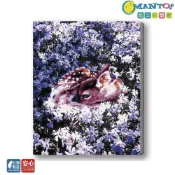 (店+)【Manto】台灣製DIY數字油畫-花花萌鹿超取專用大小