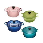 (店+)【Le Creuset】法國 Le Creuset 多色 18cm 20cm 24cm  新款圓形鑄鐵鍋 大耳 可換不鏽鋼鍋蓋鈕