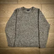 《595_Vintage》ITEMS URBAN RESEARCH｜灰棕混色圓領針織毛