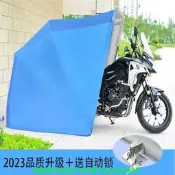 彪羚摩托車車篷半自動全自動防風防曬折疊塗銀戶外車棚摩托車棚