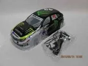 ( 宏祥遙控) 1/10 SUBARU IMPREZA 速霸陸硬皮鯊, 三爪印刷塗裝甩尾車殼, 包含尾翼,雨刷及照後競套件, 未開孔 寬度 195mm