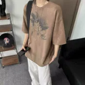  【HOT 本舖】男装 動漫短袖T恤男七龍珠體恤衫寬鬆大碼學生青少年胖子圓領上衣