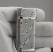 Cartier打火機附原裝盒！說明書！Logo銀色！二手品、極新！非Zippo、Dunhill、Dupont