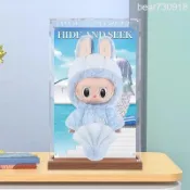 收納盒 展示箱 防塵罩 模型收納柜 公仔展示盒 收納展示櫃亞克力展示盒適用泡泡瑪特Labubu魚尾獅新加坡限定防塵手辦收