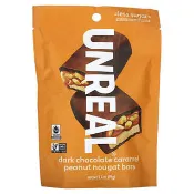 【iHerb】Unreal, 黑巧克力焦糖花生牛軋糖棒，3.4 盎司（95 克）