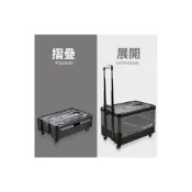 (店+)免運 衣物收納箱 雜物收納箱 戶外露營收納箱車載折疊拉桿箱野營野餐整理箱買菜車小推車購物車