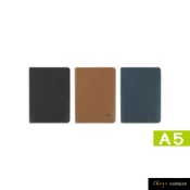 珠友 A5/25K 6孔拉鍊包萬用手冊/附20張橫線內頁/皮質6孔活頁筆記本 BC-72225