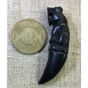 {妙雲集M594}虎王(黑羅漢松木手工彫刻)