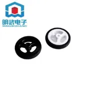 全球享✨ZJ327 3PI miniQ小車N20電機橡膠輪 直徑34mm 碼盤34*7