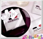 《  鬍子嘴唇玻璃杯墊  》 (2片裝)  婚禮小物 /二次進場 /送客喜糖/婚禮喜糖/幼稚園慶生/來店禮-甜蜜遇見愛❤