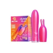 【Durex 杜蕾斯】二合一兔耳震動按摩棒1入(按摩棒/自慰/情趣玩具/情趣用品/成人用品)